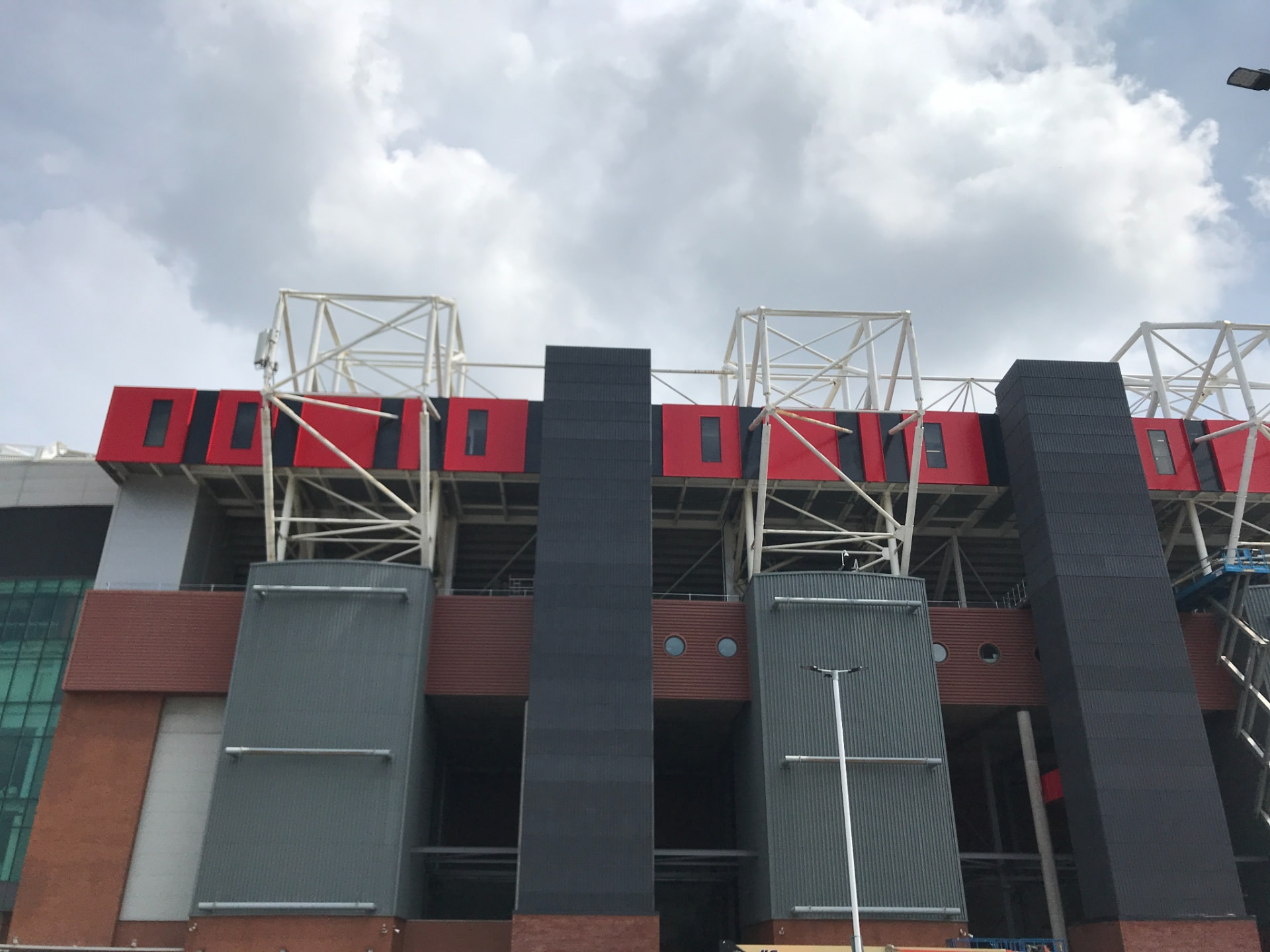 MUFC Accessibility Works, Old Trafford, Manchester — Stadium facade and external steelwork