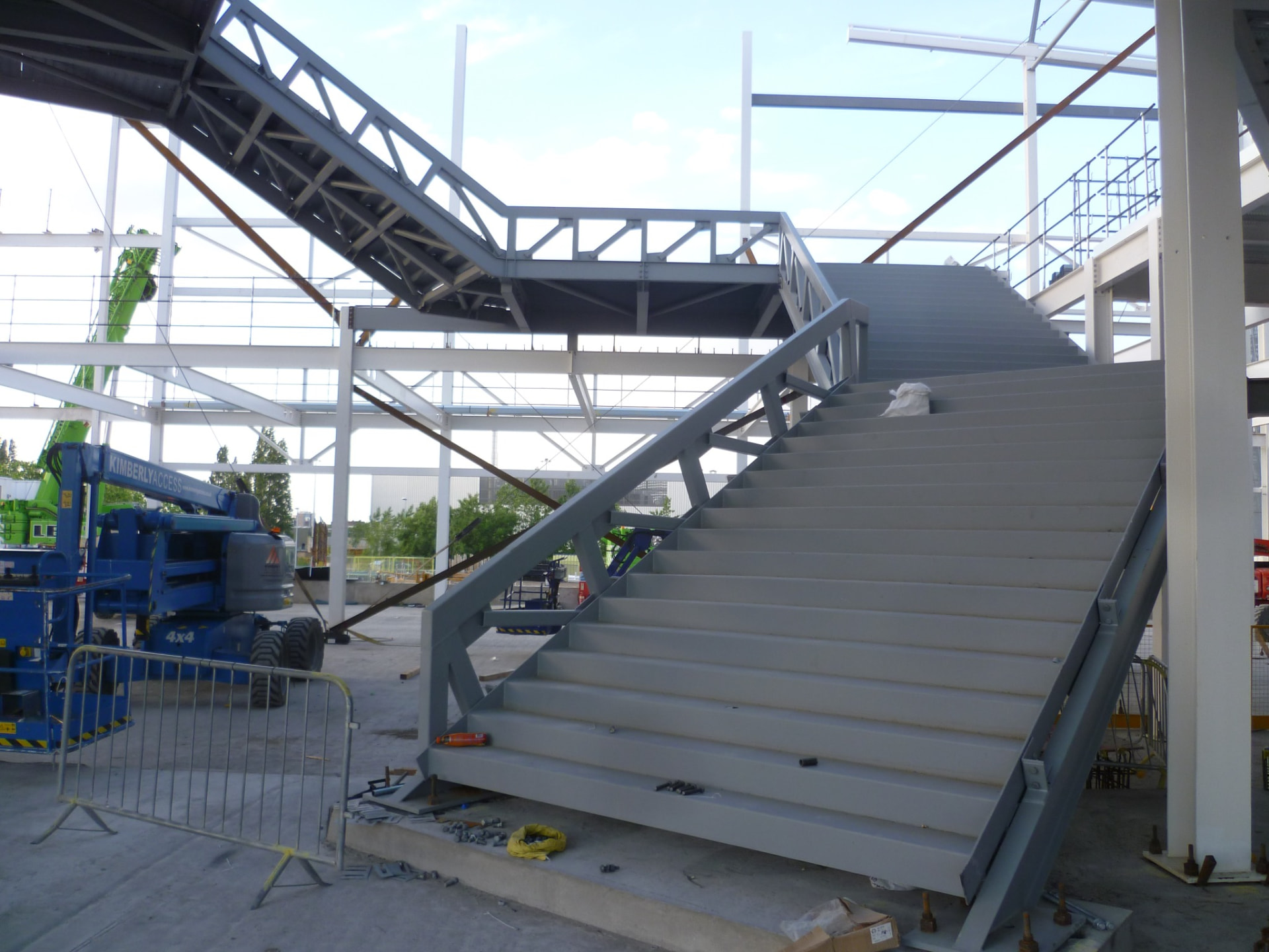 BSkyB Meeting Centre, Osterley, West London — Feature steel staircase